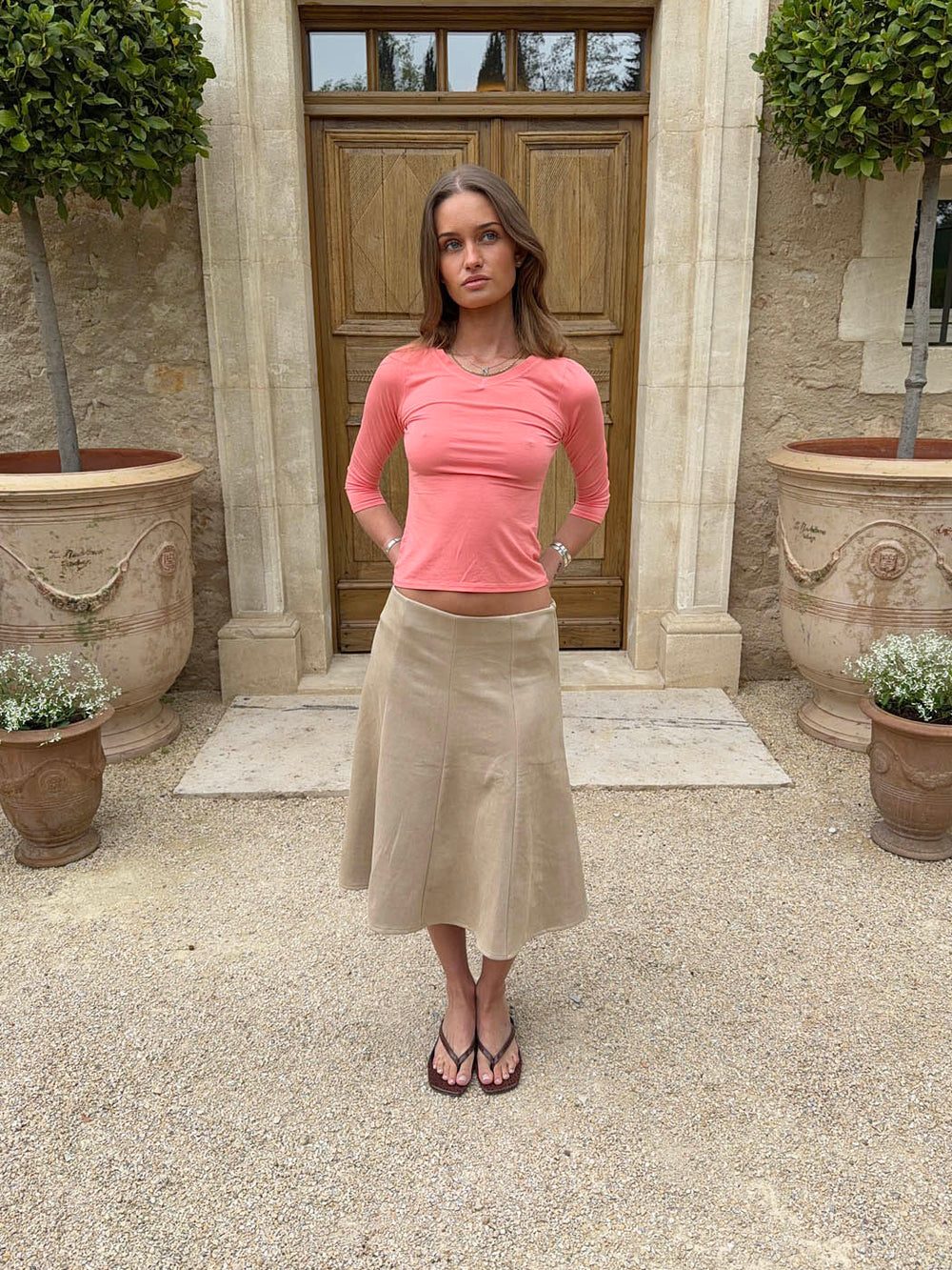 Gemma midi skirt - Beige