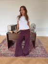 Johanne jeans with wide legs - Purple