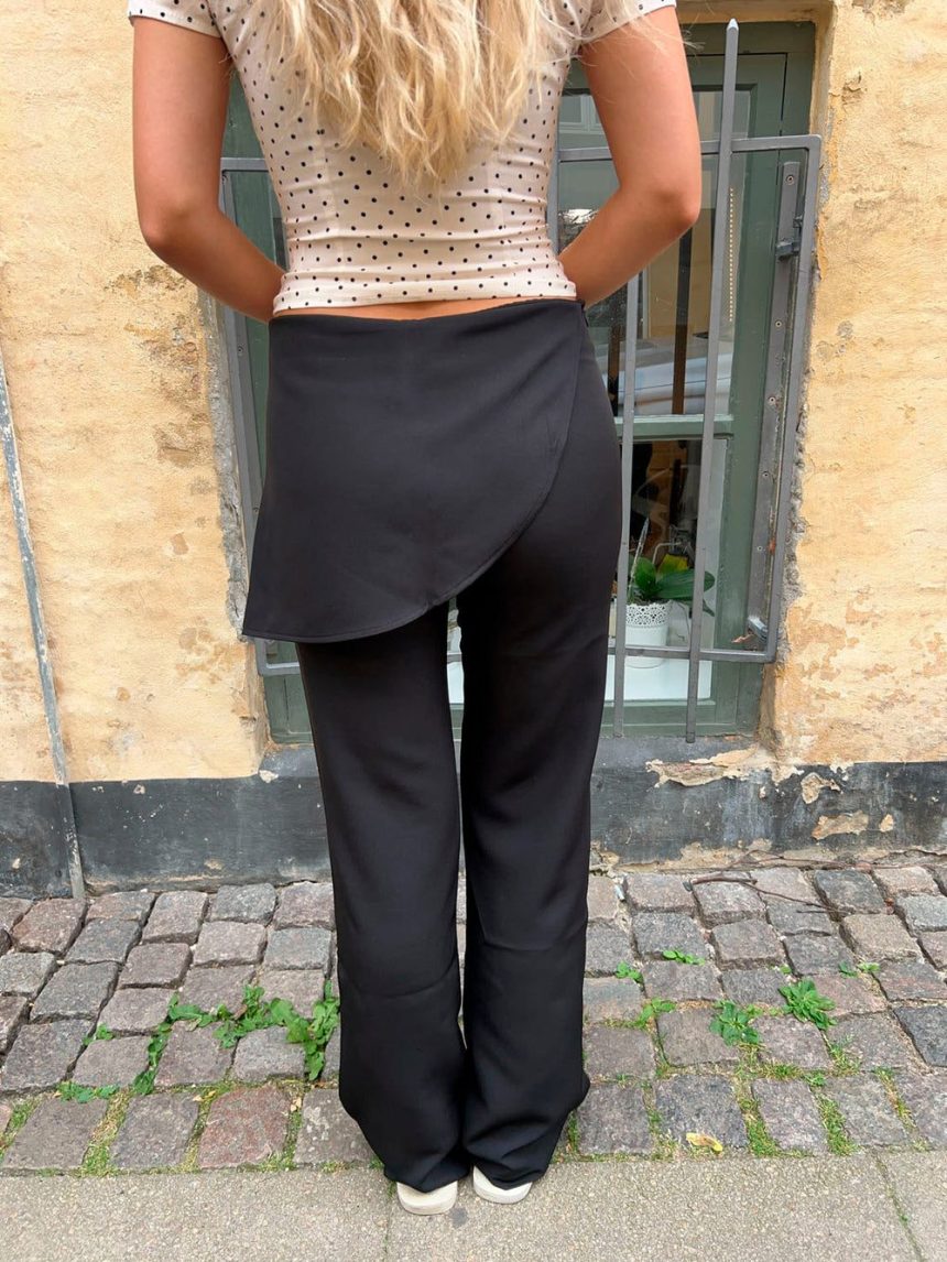 Kira pants with wrap detail – Black