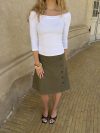 Fimana skirt with buttons - Khaki