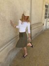 Fimana skirt with buttons - Khaki