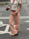 Emmaline low waisted jeans - Orange