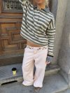 Tanija jeans with ring details - Light pink