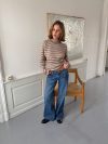 Floraline low waisted jeans - Blue denim