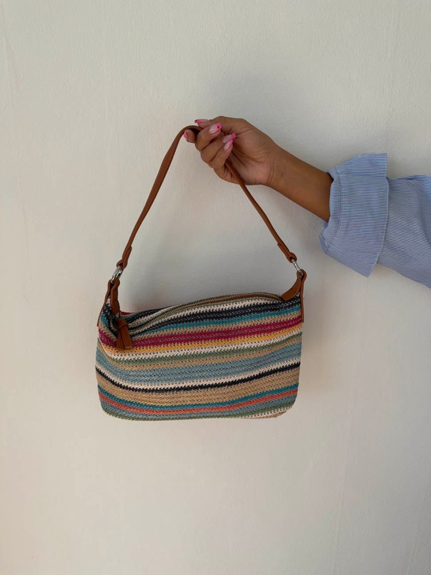 Limara woven crossover bag - Multicolored