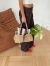 Rowan bag with woven - Brown