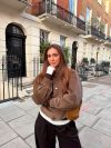 Bruno corduroy bomber jacket – Brown