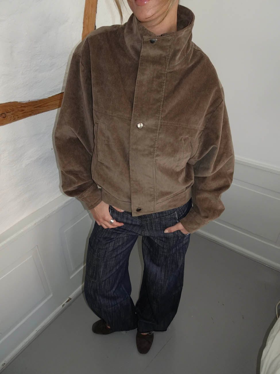 Bruno corduroy bomber jacket – Brown