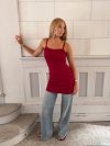 Janna ribbed mini dress - Red