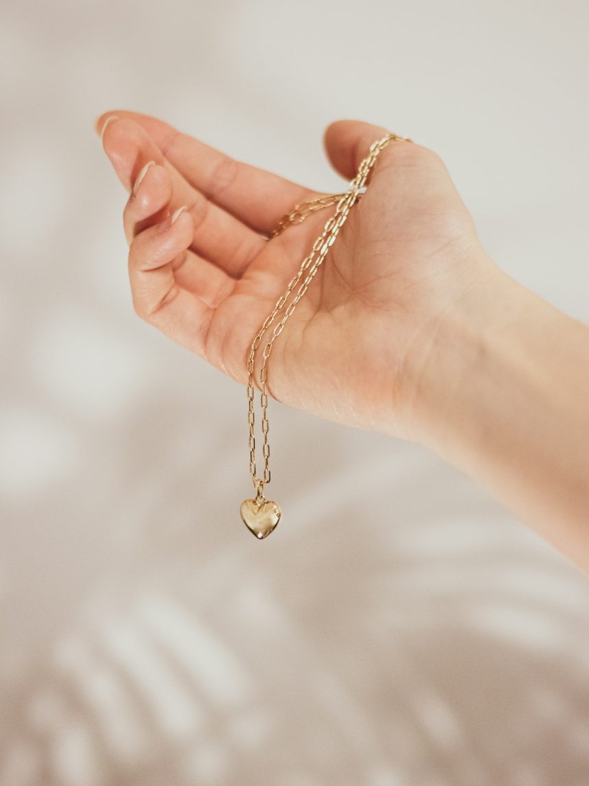 Kalp Charm Zincir Kolye