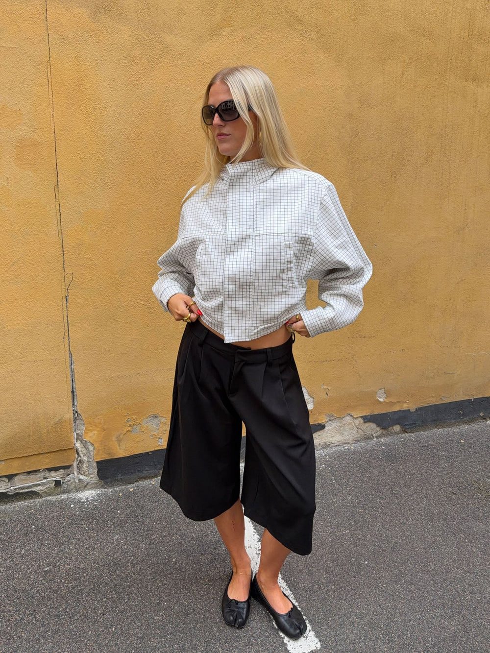 Scandivv jacket with checkers - White