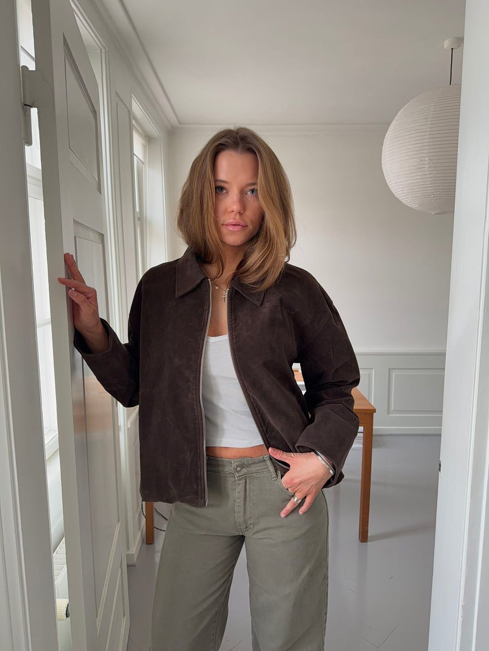 Dalila suede jacket - Brown