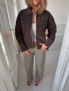 Dalila suede jacket - Brown