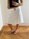Scandivv skirt with belt - White