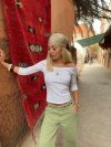 Sisivilia blouse with three quarter length sleeves - White