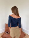 Sisivilia blouse with three quarter length sleeves - Navy