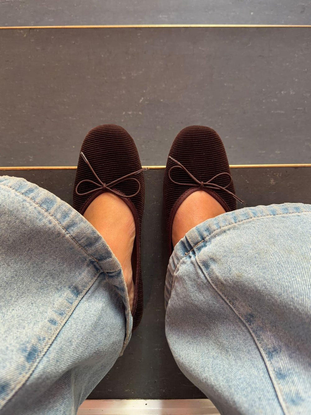 Cossetta ballerina with ridges - Dark brown