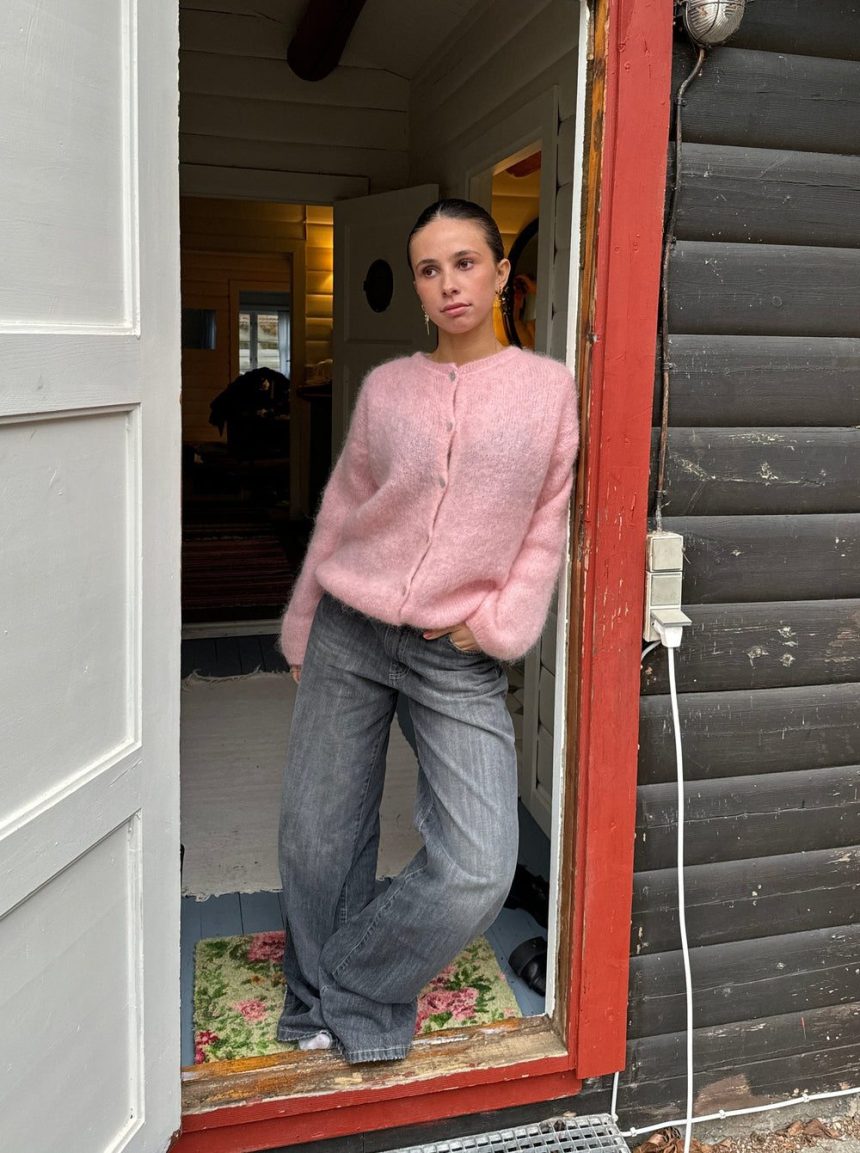 Jamilla mohair cardigan - pink