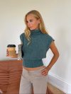 Nivena turtleneck vest - Blue
