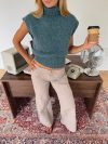 Nivena turtleneck vest - Blue