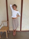 Mandy skirt with checkers - Beige