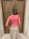 Tessy blouse with 3/4 sleeves - Coral