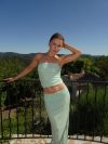 Ema tube top with sequins – Mint green