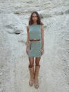 Dalia mini shimmer dress - Green