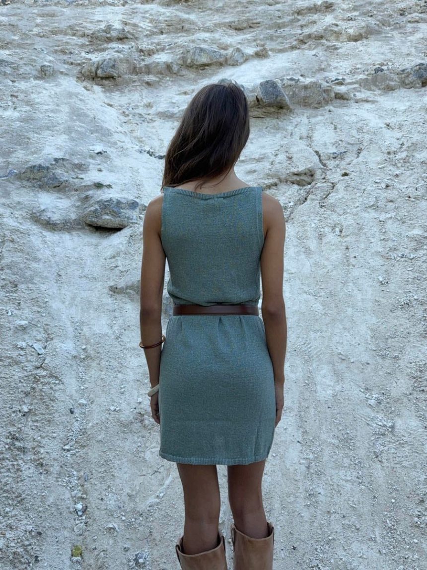 Dalia mini shimmer dress - Green