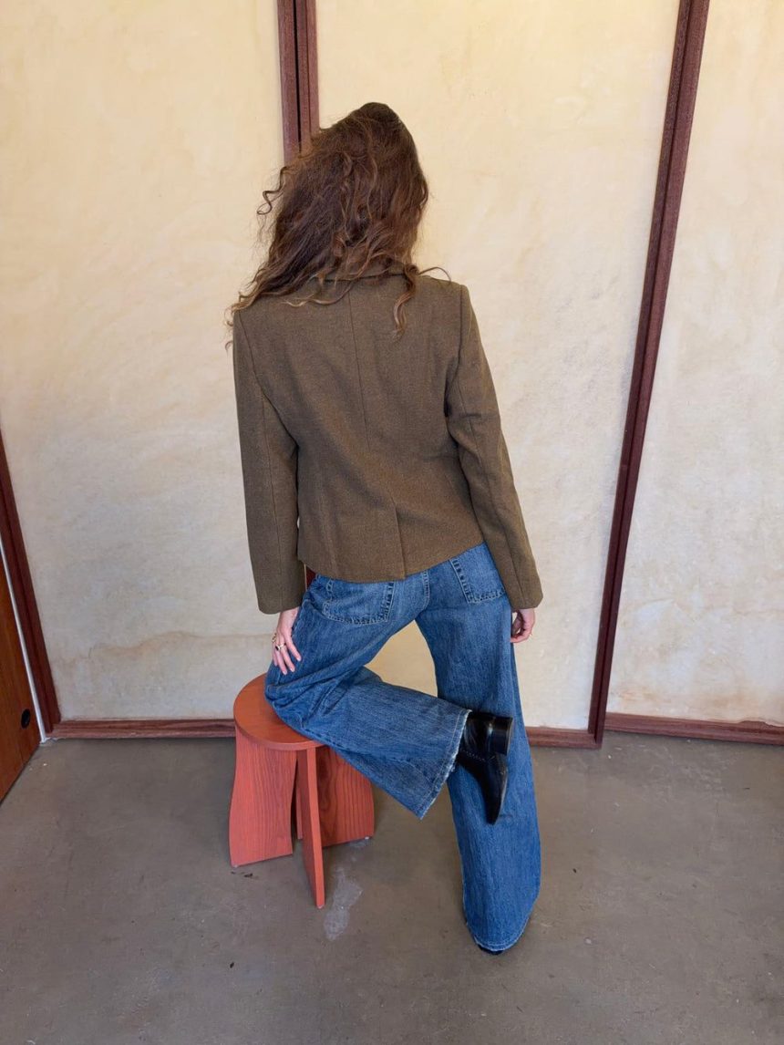 Anahita cropped blazer - Khaki