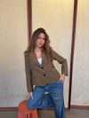 Anahita cropped blazer - Khaki