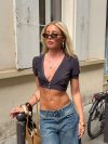 Willow crop top - Grey