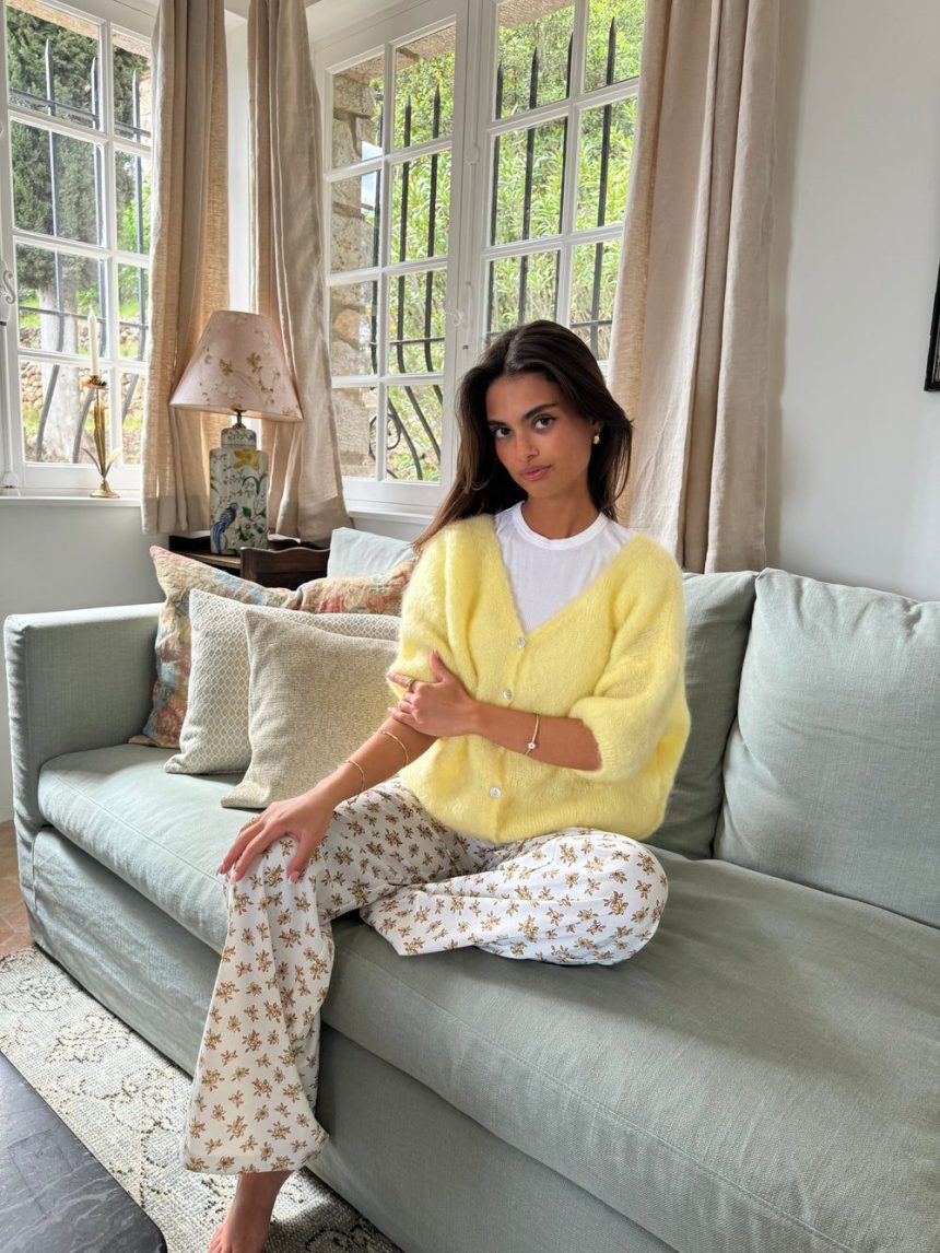 Annaly mohair cardigan - Yellow
