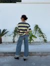 Zinnia oversized t-shirt - Yellow/grey